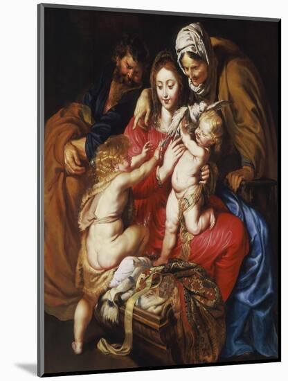 The Holy Family with St Elizabeth, St John and a Dove, c.1609-Peter Paul Rubens-Mounted Giclee Print