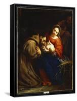 The Holy Family with St. Francis, 1665-Jacob Van Oost-Framed Stretched Canvas