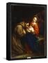 The Holy Family with St. Francis, 1665-Jacob Van Oost-Framed Stretched Canvas