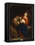 The Holy Family with St. Francis, 1665-Jacob Van Oost-Framed Stretched Canvas