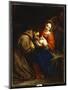 The Holy Family with St. Francis, 1665-Jacob Van Oost-Mounted Giclee Print