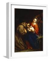 The Holy Family with St. Francis-Jacob Van Oost-Framed Giclee Print