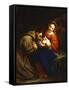 The Holy Family with St. Francis-Jacob Van Oost-Framed Stretched Canvas