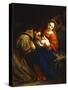 The Holy Family with St. Francis-Jacob Van Oost-Stretched Canvas