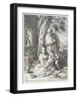 The Holy Family with St. John, 1593-Hendrik Goltzius-Framed Giclee Print