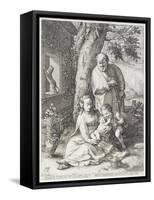 The Holy Family with St. John, 1593-Hendrik Goltzius-Framed Stretched Canvas