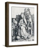 The Holy Family with St John, the Magdalene and Nicodemus, 1512-Albrecht Dürer-Framed Giclee Print