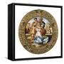 The Holy Family with St-Michelangelo-Framed Stretched Canvas