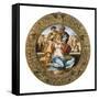 The Holy Family with St-Michelangelo-Framed Stretched Canvas