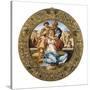 The Holy Family with St-Michelangelo-Stretched Canvas