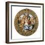 The Holy Family with St-Michelangelo-Framed Art Print