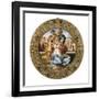 The Holy Family with St-Michelangelo-Framed Art Print