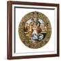 The Holy Family with St-Michelangelo-Framed Art Print