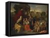 The Holy Family with the Infant Saint John the Baptist and Saint Elizabeth, and with Six Putti…-Nicolas Poussin-Framed Stretched Canvas