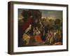The Holy Family with the Infant Saint John the Baptist and Saint Elizabeth, and with Six Putti…-Nicolas Poussin-Framed Giclee Print