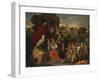 The Holy Family with the Infant Saint John the Baptist and Saint Elizabeth, and with Six Putti…-Nicolas Poussin-Framed Giclee Print