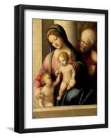 The Holy Family with the Infant Saint John the Baptist, c.1515-Correggio-Framed Giclee Print