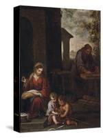 The Holy Family with the Infant St. John the Baptist, 1660-70-Bartolome Esteban Murillo-Stretched Canvas