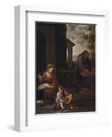 The Holy Family with the Infant St. John the Baptist, 1660-70-Bartolome Esteban Murillo-Framed Giclee Print