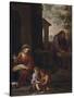 The Holy Family with the Infant St. John the Baptist, 1660-70-Bartolome Esteban Murillo-Stretched Canvas