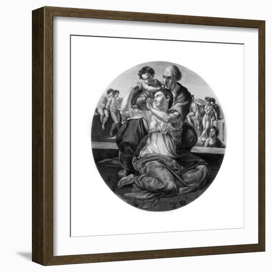 The Holy Family with the Infant St John the Baptist (The Doni Tond), C1506-L Dumont-Framed Giclee Print