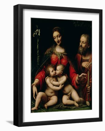 The Holy Family with the Infant St. John-Bernardino Luini-Framed Giclee Print