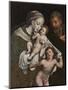 The Holy Family with the Infant St John-Cornelis van Cleve-Mounted Giclee Print