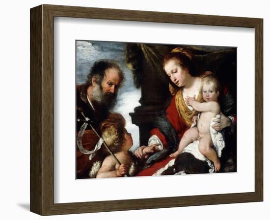 The Holy Family with the Infant St-Bernardo Strozzi-Framed Giclee Print