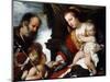 The Holy Family with the Infant St-Bernardo Strozzi-Mounted Giclee Print