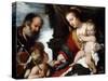 The Holy Family with the Infant St-Bernardo Strozzi-Stretched Canvas