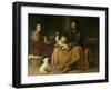 The Holy Family with the Little Bird, circa 1650-Bartolome Esteban Murillo-Framed Giclee Print