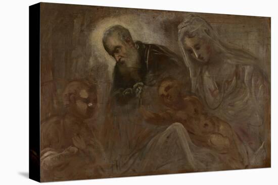 The Holy Family with the Young Saint John the Baptist, 1547-Jacopo Robusti Tintoretto-Stretched Canvas