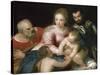 The Holy Family with the Young St John the Baptist and St George, Early 1550S-Veronese-Stretched Canvas