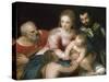 The Holy Family with the Young St John the Baptist and St George, Early 1550S-Veronese-Stretched Canvas