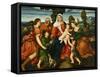 The Holy Family with Tobias and the Angel, Saint Dorothy-Bonifacio Veronese-Framed Stretched Canvas