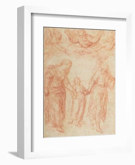 The Holy Family-Simone Cantarini-Framed Giclee Print