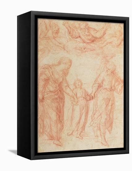 The Holy Family-Simone Cantarini-Framed Stretched Canvas