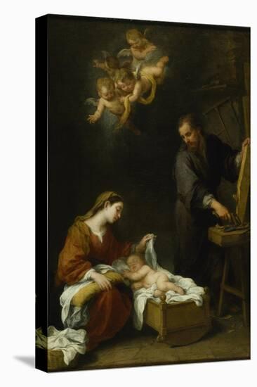The Holy Family-Bartolome Esteban Murillo-Stretched Canvas