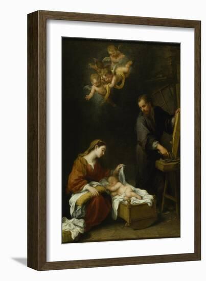 The Holy Family-Bartolome Esteban Murillo-Framed Giclee Print