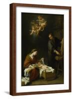 The Holy Family-Bartolome Esteban Murillo-Framed Giclee Print