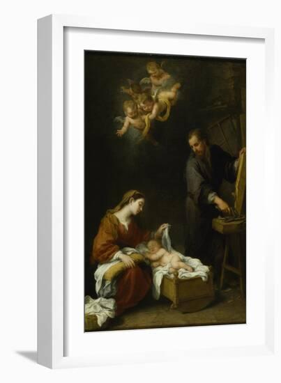 The Holy Family-Bartolome Esteban Murillo-Framed Giclee Print