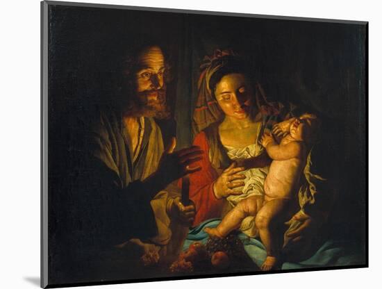 The Holy Family-Matthias Stomer-Mounted Giclee Print