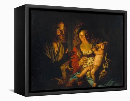 The Holy Family-Matthias Stomer-Framed Stretched Canvas