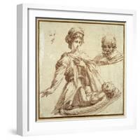 The Holy Family-Domenico Campagnola-Framed Giclee Print