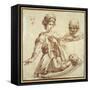 The Holy Family-Domenico Campagnola-Framed Stretched Canvas