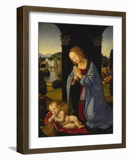 The Holy Family-Lorenzo di Credi-Framed Giclee Print