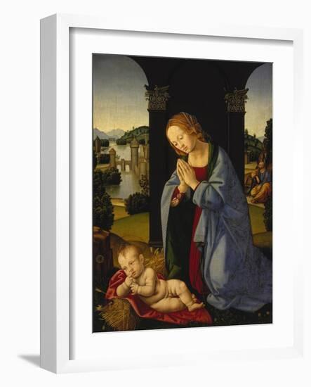 The Holy Family-Lorenzo di Credi-Framed Giclee Print