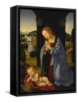 The Holy Family-Lorenzo di Credi-Framed Stretched Canvas