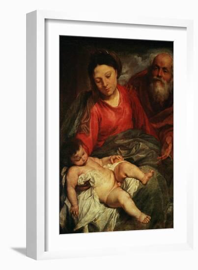 The Holy Family-Sir Anthony Van Dyck-Framed Giclee Print