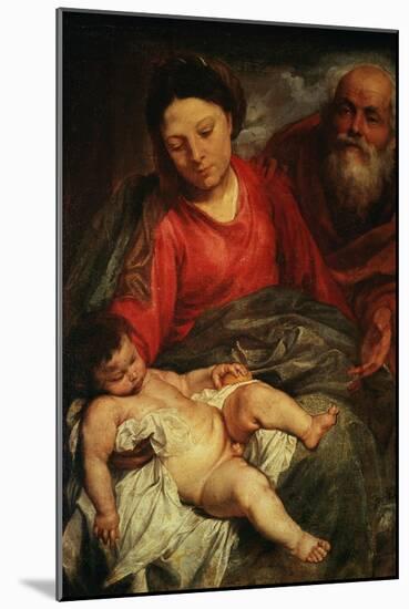 The Holy Family-Sir Anthony Van Dyck-Mounted Giclee Print